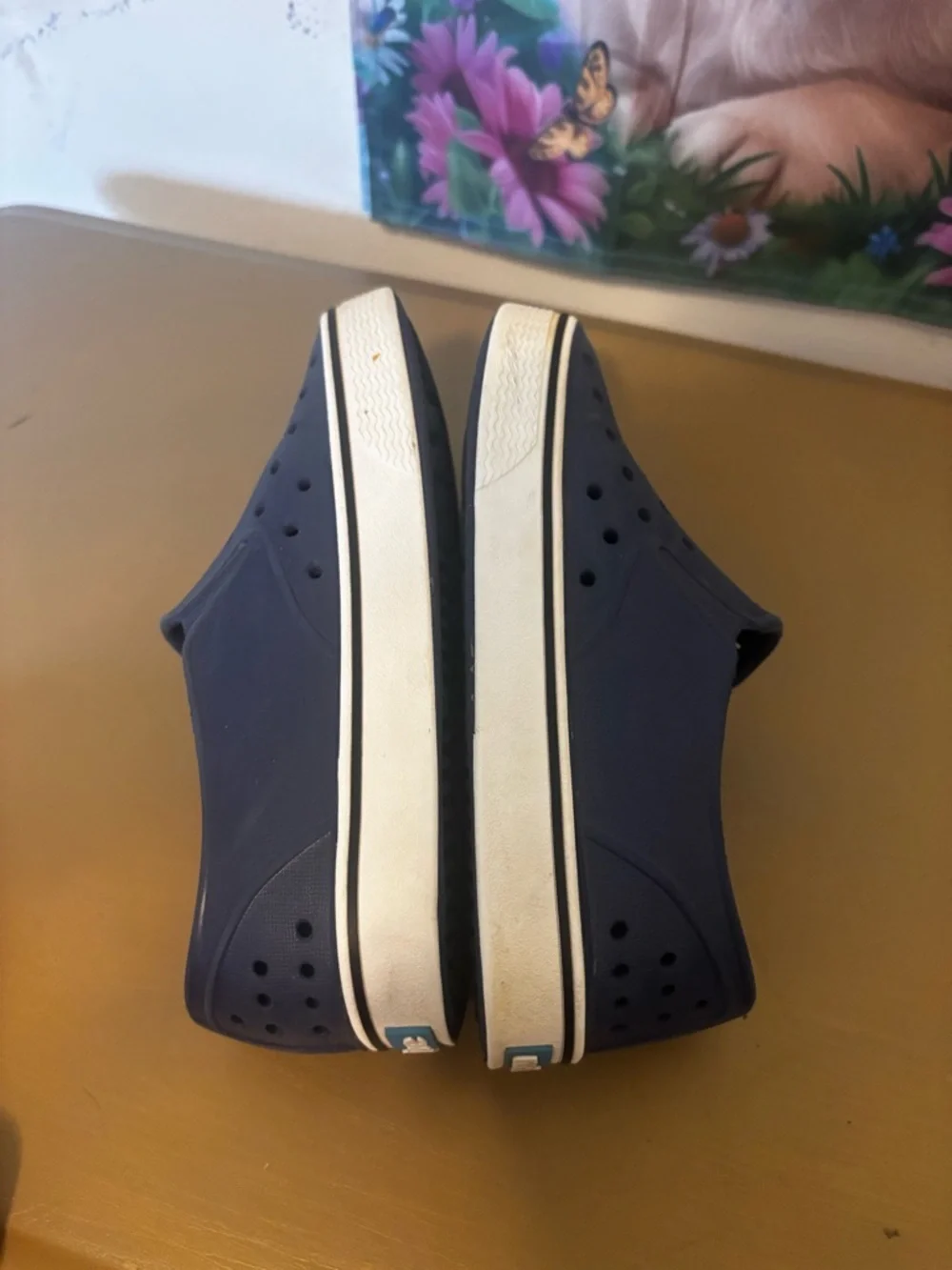 Native C11 Navy Perforated Slip-On Platform Sneakers